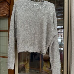 Z Supply Shimmering Silver Sweater